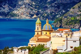 photo of breathtaking aerial view of Sorrento city, Amalfi coast, Italy.