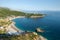 Photo of aerial panoramic view on Jala beach in the southern of Albanian ionic coast.