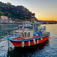 photo of Massa Lubrense and the Cathedral, Punta Lagno region, Sorrento peninsula, Italy.