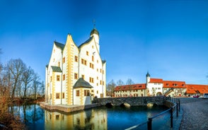 Photo of Tuebingen in the Stuttgart city ,Germany Colorful house in riverside and blue sky. 