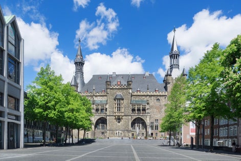 photo of view of Aachen town hall and Katschhof - Germany,Aachen Germany.