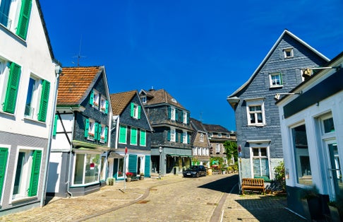 Historic slate houses in Solingen-Grafrath - North Rhine-Westphalia, Germany