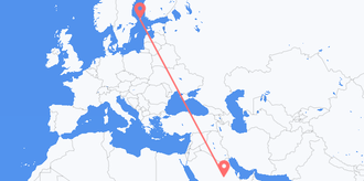 Flyreiser fra Saudi-Arabia til Åland