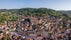 photo of aerial view of Saint-Cyprien, Dordogne village in France.