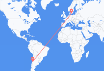산티아고 데 칠레에서 출발해 코펜하겐으로 향하는 항공편
