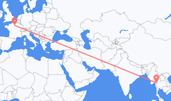 Flyg från Mae Sot District till Paris