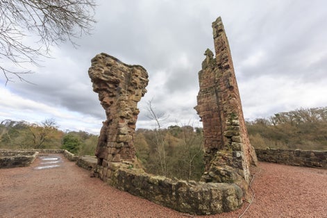 Photo of The historical Rosslyn Castle at Edinburgh, Scotland .