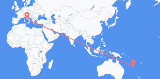 New Caledonia to Italy