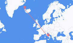 Flights from Naples to Ísafjörður