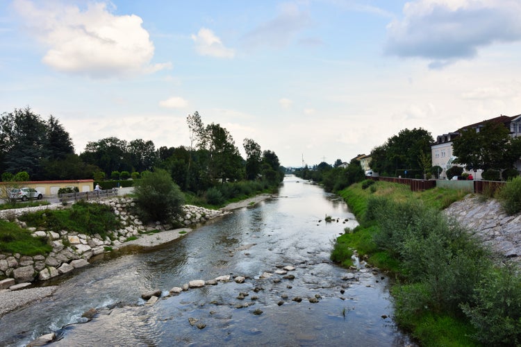 Photo of The River Mangfall at the town Kolbermoor in Upper Bavaria, Germany.