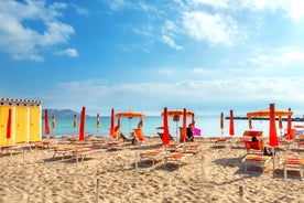 Photo of a coastal city of Imperia, Italian Rivera in the region of Liguria, Italy.