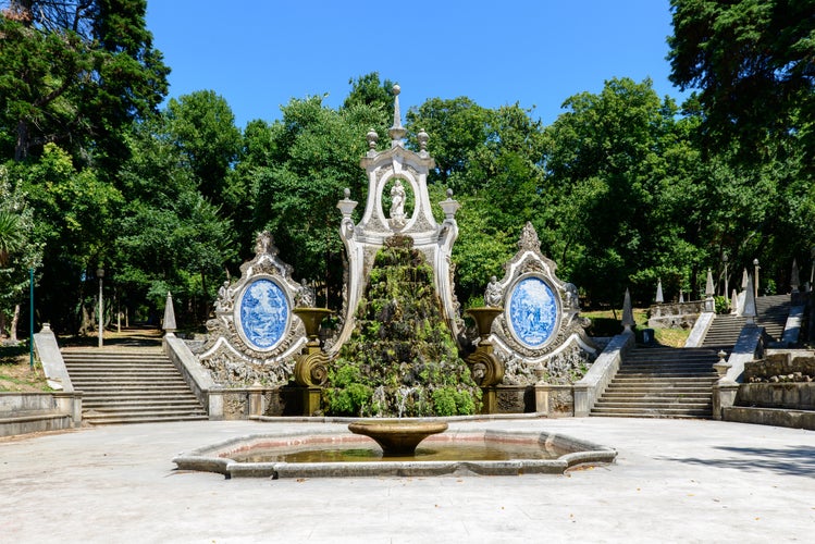 Photo of fountain in Parque de Santa Cruz, Coimbra ,Portugal.