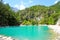 photo of Goynuk Canyon near Kemer. Idyllic landscape with rocks and canyons and turquoise water in Antalya, Turkey.