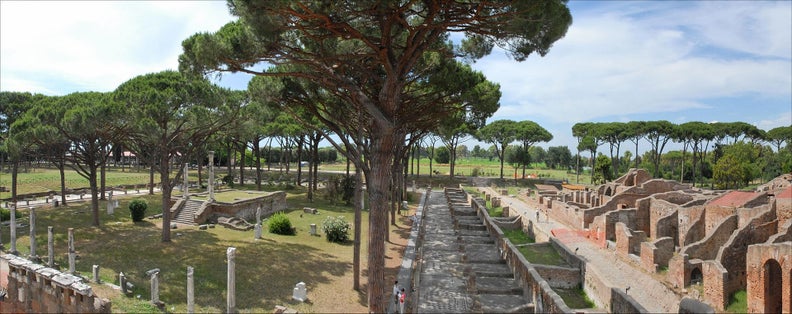 photo of view of Ostia Antica, Italy.