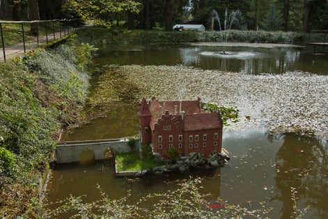 Photo of Miniature of castle Červená Lhota in miniature park Boheminium near Mariánské Lázně, Plzeň Region ,Czech Republic.