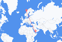 Vols d’Aden, l’Yémen pour Brønnøysund, Norvège