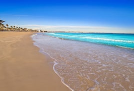 Photo of panoramic aerial view of beautiful Blanes in Costa Brava on a beautiful summer day, Spain.