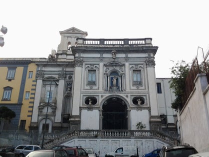 16th century basilica dedicated to Santa Maria degli Angeli alle Croci on the Veterinaria street in Napoli, Italy
