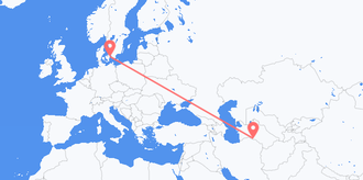 Turkmenistan to Denmark