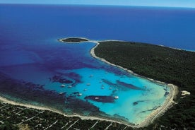 Viagem de barco privada na praia de Saharun a partir de Zadar