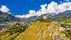 photo of aerial panorama of the Valere Basilica and Tourbillon Castle in Sion in the canton of Valais, Switzerland.