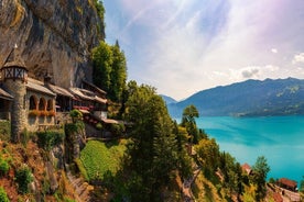 Beatus Caves, Panorama Bridge, Nature Park Blue Lake och Lake Thun Cruise