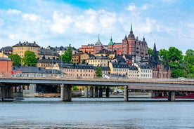 Stockholm old town (Gamla Stan) cityscape from City Hall top, Sweden.