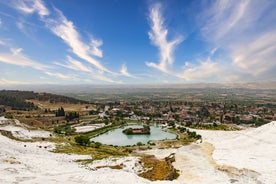 Photo of Kizil Kule or Red Tower and port aerial panoramic view in Alanya city, Antalya Province on the southern coast of Turkey.