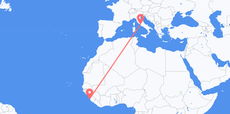 Flights from Sierra Leone to Italy