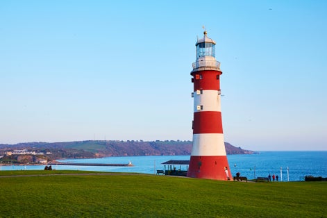 Photo of Smeaton's Tower Lighthouse built by John Smeaton overlooking Plymouth Hoe, UK.