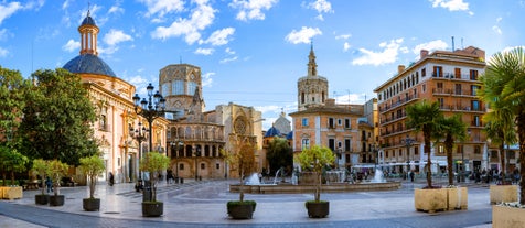 Photo of Altea white village skyline in Alicante at Mediterranean Spain.