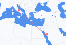 Vuelos de Yanbu a Nápoles