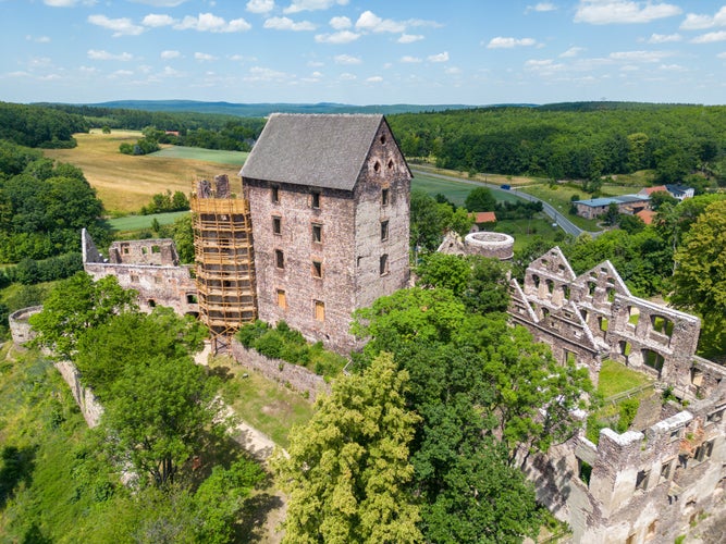 Photo of The Gothic castle of Świna in Lower Silesia near Bolkow. Poland.