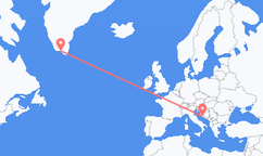 เที่ยวบิน จาก Narsaq, กรีนแลนด์ ไปยัง สปลิต, โครเอเชีย