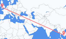 Flights from Cambodia to Wales