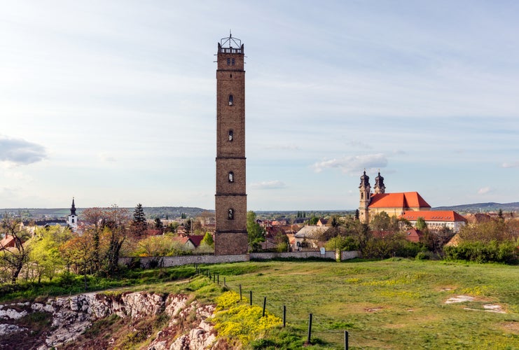 photo of view of View from baroque Calvary Hill, Tata, Hungary.