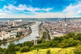 Photo of Tours aerial panoramic view. Tours is a city in the Loire valley of France.