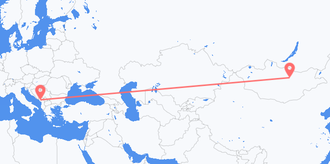 Flyrejser fra Mongoliet til Montenegro