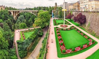 Photo of Lille, the Porte de Paris, view from the belfry of the city hall.