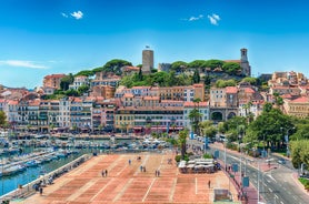 photo of an aerial view of Château de la Napoule and Mandelieu-la-Napoule is a commune in the Alpes-Maritimes department in the Provence-Alpes-Côte d'Azur region in southeastern France.