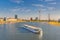 photo of view of Cityscape of Dusseldorf over the Rhine river in a sunny summer day, Düsseldorf, Germany.