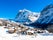 photo of Winter landscape in Grindelwald at sunrise, behind the Mittelhorn and Wetterhorn, Wetterhorn, Interlaken-Oberhasli, Bernese Oberland, Canton of Bern, Switzerland.