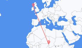 Flüge von der Tschad nach Nordirland