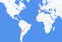 산티아고 데 칠레에서 출발해 알리칸테로 향하는 항공편