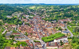 Photo of Toulouse and Garonne river aerial panoramic view, France.