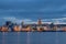 Photo of the beautiful Wexford skyline from across the harbour, Ireland.