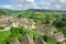 Photo of aerial view of the village of Painswick and the Cotswold escarpment towards Sheepscombe, The Cotswolds, United Kingdom.