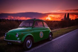 Selvkjørt veteran Fiat 500 tur fra Firenze: Solnedgang toskansk villa og aperitivo