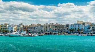 Photo of aerial panorama of Brindisi in the afternoon, Puglia, Barletta, Italy.