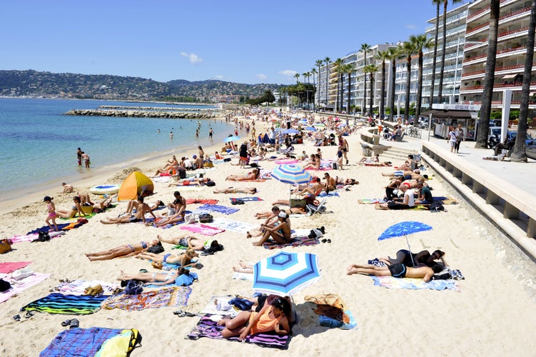 Public beach in Juan les Pins, French Rivera, France.jpg